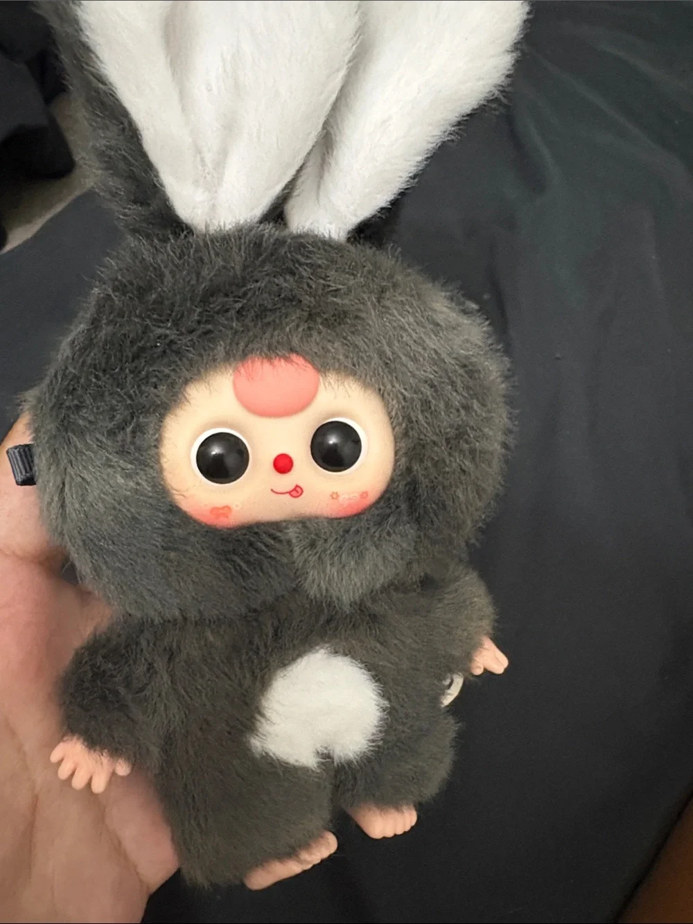 Gray Plush Bunny Costume Doll - Soft Cute Small Pet Toy